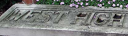 West High stone