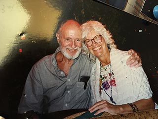 Martin Duffy and Nancy Ann James photo on bulletin board