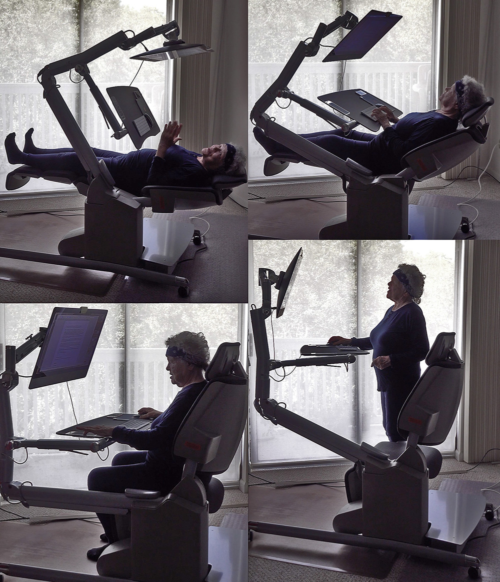 lair. Using my Altwork workstation I can recline, sit, or stand in changing positions. Welcome zero gravity.