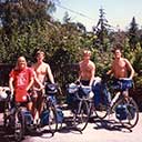 Leo Geary Trans-US bike trip start, 1984