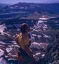 John in mountains, Leo Geary USA bike trip