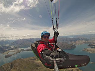 Rob Boyle above Roy’s Peak  - which is a favourite spot for paraglider pilots to thermal over!