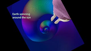Earth spinning around the sun