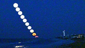 Full moon 12 setting in 3-minute intervals