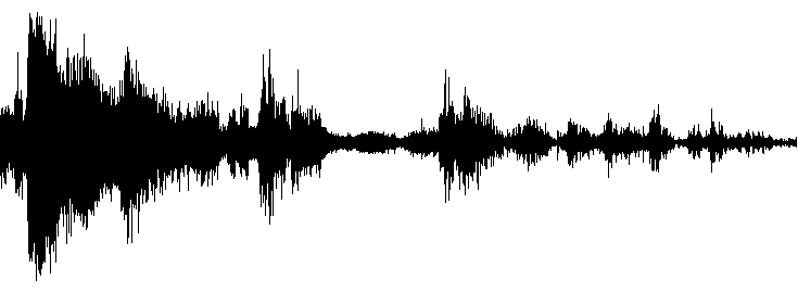 Meditation bell audio waveform
