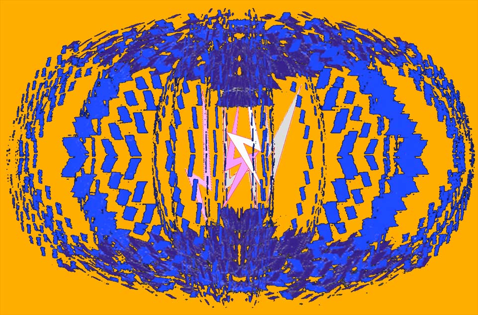 Blue on orange