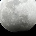 Lunar eclipse January 20, 2019 when the shadow of earth first appeared on the moon at 9:30 PM CST, 2019-01-30