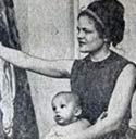 Carol Lind painting with Leo, 1961