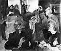 Oil painting of the poet at The Place, SF.