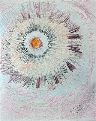 Colored pencil drawing of iSun (inner sun)