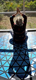 2018-12-22 In the sun transmitting galactic light and casting shadows in alignment with full moon of the Outer Solstice, 19-01-02
