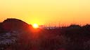Rising sun, dune view at Deer Lake State Park, 12/20/2015