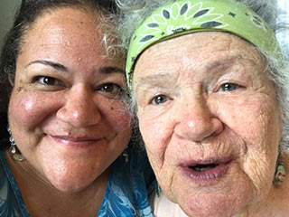 Liz and Caroling in the morning