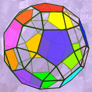 12 pentagons, an expanded dodecahedron - Wholeopen