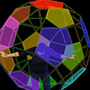 Movie of Circulating Both Ways - CarolYoga Practice, imagined in Fuller Dome