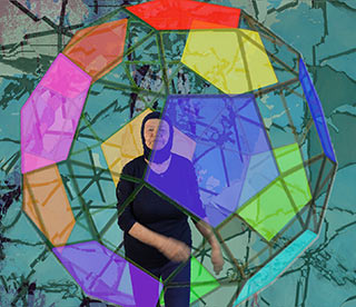 Movie of Circulating Both Ways - CarolYoga Practice, imagined in Fuller Dome