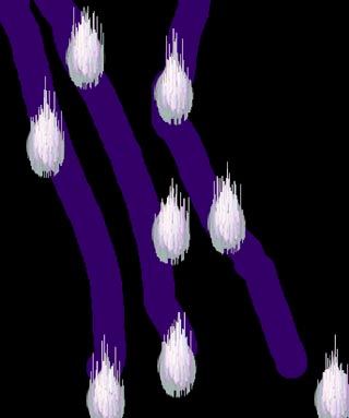 Detail of streaming drops
