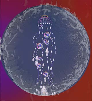 Sending Drops with 5D Brain Cells, flowing up
