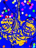 3D Splurt with color radiants