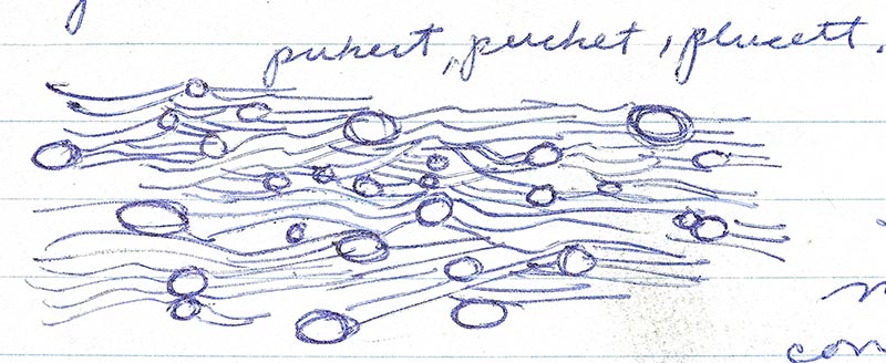 Sound of Silence like water resounding in tubes