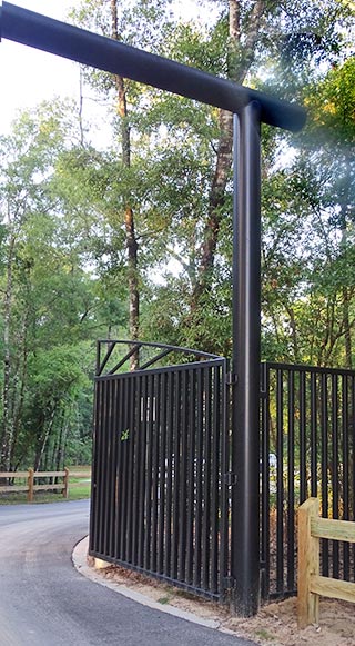 Right side of gate to Williford Spring
