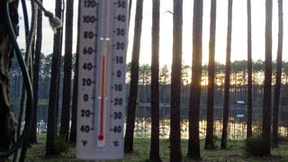 55&deg; temperature at sundown near Sand Pond