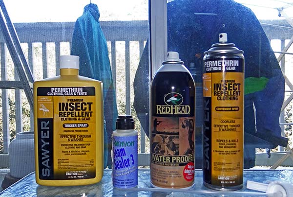 Insect and water repellant sprays