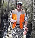 Bruce Varner, head of Choctawhatchee River Section on the last work day before opening the trail to hikers, 2016-12-28