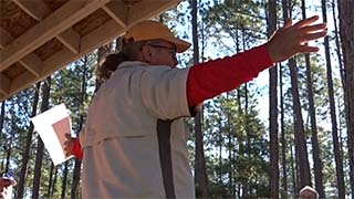 Tim Crews organizing teams of volunteers at Pine Log State Forest campground