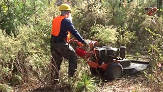 Richard mowing