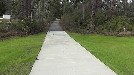 End of Creek Path, looking west