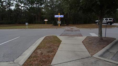 Access from parking lot near Chamber of Commerce