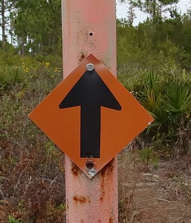 Metal arrow trail markers