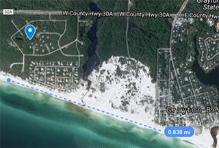 Grayton Beach SP cabins 2 town map