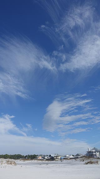 Wind-swept atmosphere carried spirit aloft