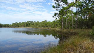 Eastern Lake looking NW from the campsites on the pink trail