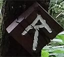Appalachian Trail marker in High Point SP, New Jersey