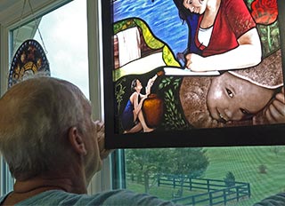 Rickey Turner window demonstrating inspiration and techniques
