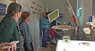 Paint, stain, and fire glass room at Rickey Turner's studio