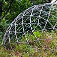 Wholeo Dome deconstructed at The Farm EcoHostel, 2017-09-13