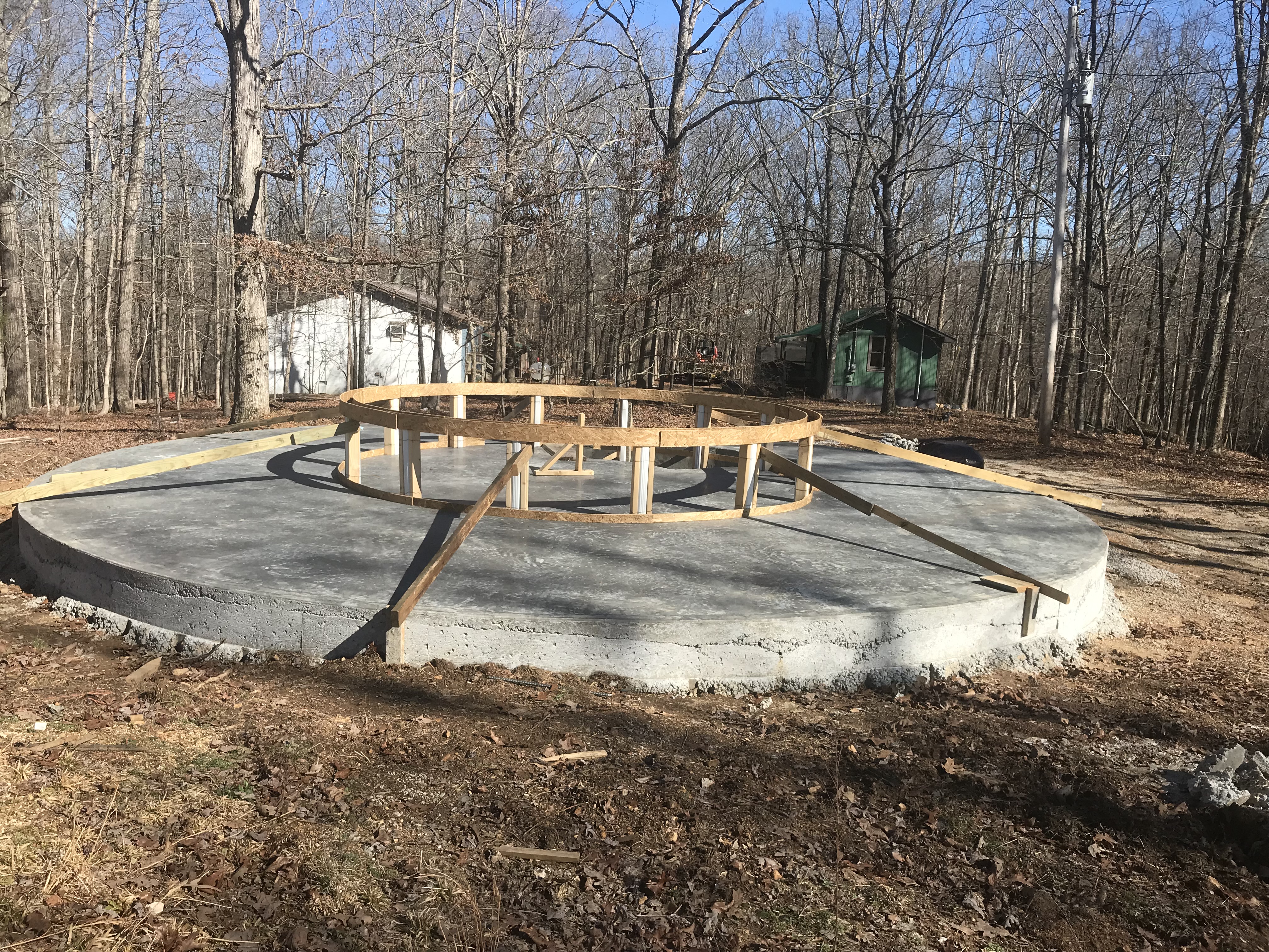 Dome platform and support ring. Dome platform and support ring