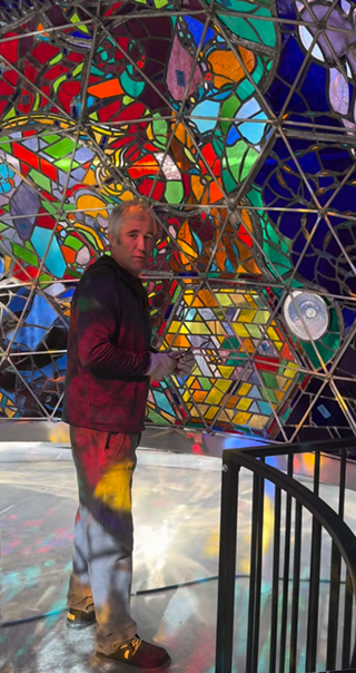 Mark Hubbard inside the dome