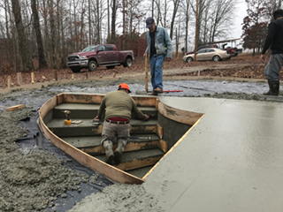 Site preparation. Foundation and stairwell