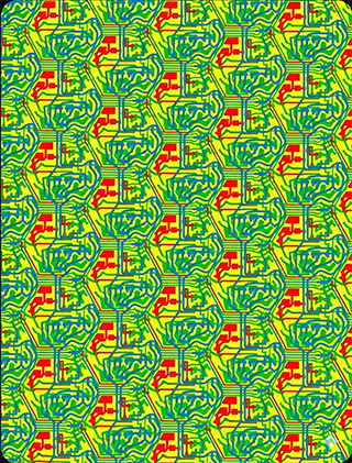 Neural Net image color schematically by Gemini AI